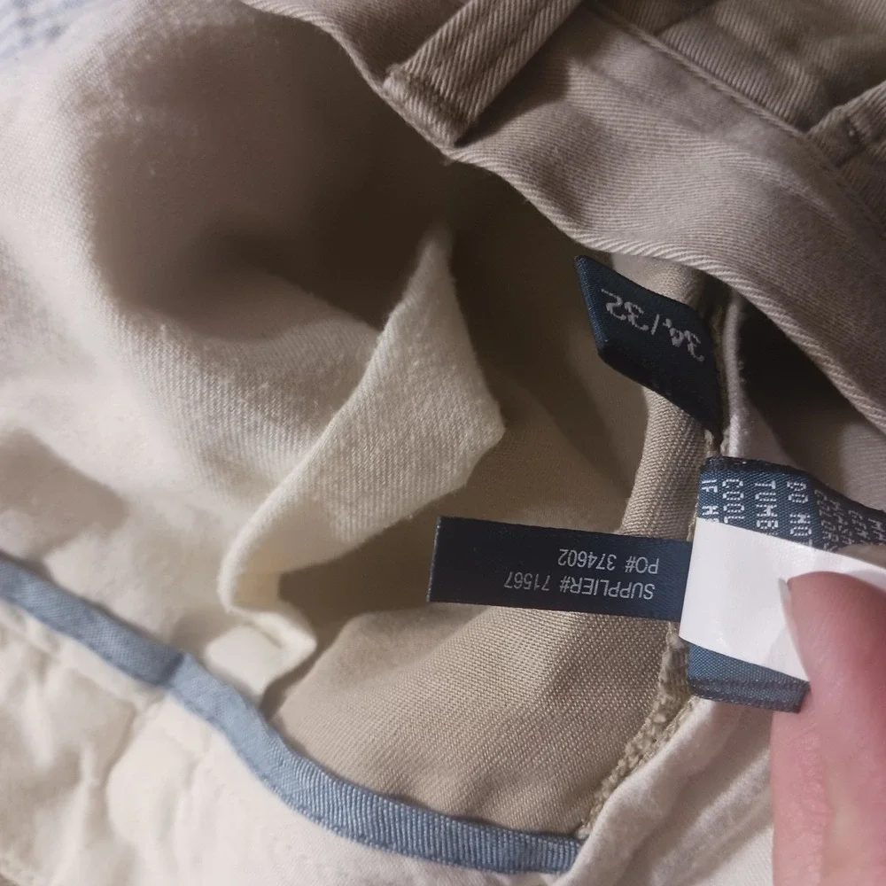 Polo Ralph Lauren Classic Fit Mens 34x32 Khaki Tan Cotton Twill Chino‎ Pants